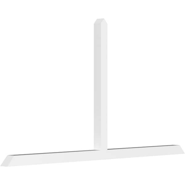 Ekena Millwork Portland Architectural Grade PVC Gable Bracket, 108"W x 58 1/2"H x 4"D x 4"F, 13/12 Pitch GBP108X59X0404POR00 - main